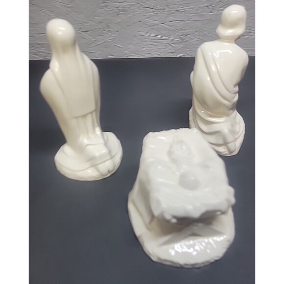 VTG 70s Holland Mold Ceramic Glazed Nativity Mary Joseph Baby Jesus Religious - Picture 5 of 16